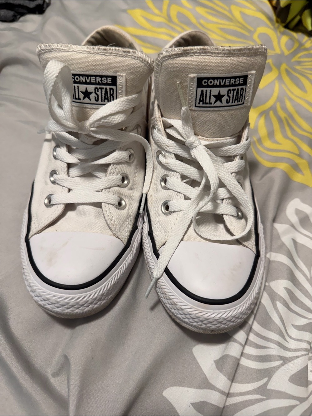 Converse White Canvas High-Top Sneakers